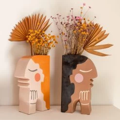 Jungalow Face Bookend Vase By Justina Blakeney™ -Jungalow 60 914313f9 0fe0 4704 b294 f9d086d7ab99
