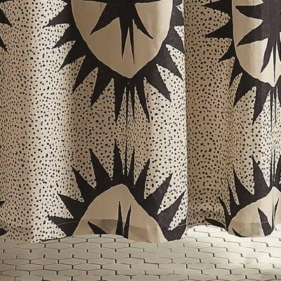Soleil Shower Curtain Black/Ivory - Jungalow By Justina Blakeney 2 Soleil Shower Curtain Black/Ivory - Jungalow By Justina Blakeney - Image 2
