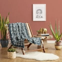 50"x60" Planetarium Throw Blanket Teal Green - Jungalow By Justina Blakeney -Jungalow GUEST 45091fb8 7f8f 41ed 91db 88d5e7ed4976