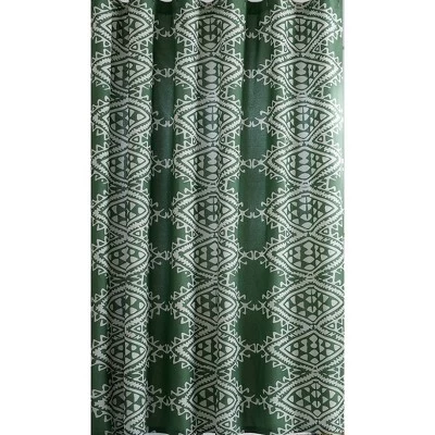 Aisha Shower Curtain Green - Jungalow By Justina Blakeney 2 Aisha Shower Curtain Green - Jungalow By Justina Blakeney - Image 2