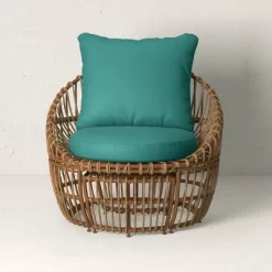 Topanga Club Chair With Ottoman - Blue/Brown - Opalhouse™ Designed With Jungalow™ 11 Topanga Club Chair With Ottoman - Blue/Brown - Opalhouse™ Designed With Jungalow™ -Jungalow GUEST 57174ce6 b0ee 4e8d 9b5e 59abdb5c543f