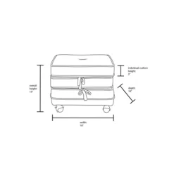 Marin Stackable Pouf With Casters - Opalhouse™ Designed With Jungalow™ -Jungalow GUEST 7b9ecb5e 9626 4b0f abc1 fd2c0a06f868