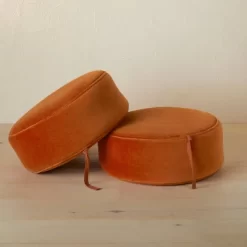 Olivia Round Pouf Rust - Opalhouse™ Designed With Jungalow™ -Jungalow GUEST 82af329b 8f41 4a0d 911f baedd52777c2