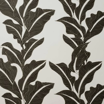 Botanical Leaf Peel And Stick Wallpaper Black/White - Opalhouse™ Designed With Jungalow™ 2 Botanical Leaf Peel And Stick Wallpaper Black/White - Opalhouse™ Designed With Jungalow™ - Image 2
