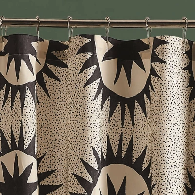 Soleil Shower Curtain Black/Ivory - Jungalow By Justina Blakeney 3 Soleil Shower Curtain Black/Ivory - Jungalow By Justina Blakeney - Image 3