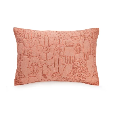 Hamsa Quilt Set Orange - Justina Blakeney For Makers Collective 2 Hamsa Quilt Set Orange - Justina Blakeney For Makers Collective - Image 2