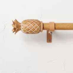 Pineapple Faux Wood Curtain Rod Natural Wood - Opalhouse™ Designed With Jungalow™ 9 Pineapple Faux Wood Curtain Rod Natural Wood - Opalhouse™ Designed With Jungalow™ -Jungalow GUEST c6a5e914 1091 4744 8231 779943cc28fb