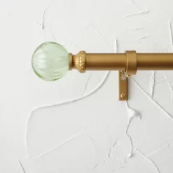 Faux Jade Ball Curtain Rod Brass - Opalhouse™ Designed With Jungalow™ -Jungalow GUEST d7507ef0 fa5a 4b13 920f 0c72746f2e61