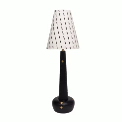 Jungalow Hilma Table Lamp Base In Black By Like A Lion™ -Jungalow JUNGALOW HILMA BLACK ALL SHADES SQUARE