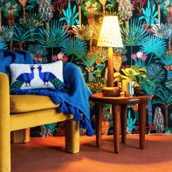 Jungalow Hilma Table Lamp Base In Honey Matte By Like A Lion™ -Jungalow JUNGALOW HILMA BROWN SINA IKAT