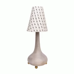 Jungalow Eytan Table Lamp Base In Grey Wash By Like A Lion™ -Jungalow JUNGALOW LAMPS EYTAN WHITE ALL SHADES SQUARE