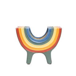 Rainbow Bowl In Navy By Jungalow® -Jungalow JUNGALOW RAINBOW PLANTER NAVY 01