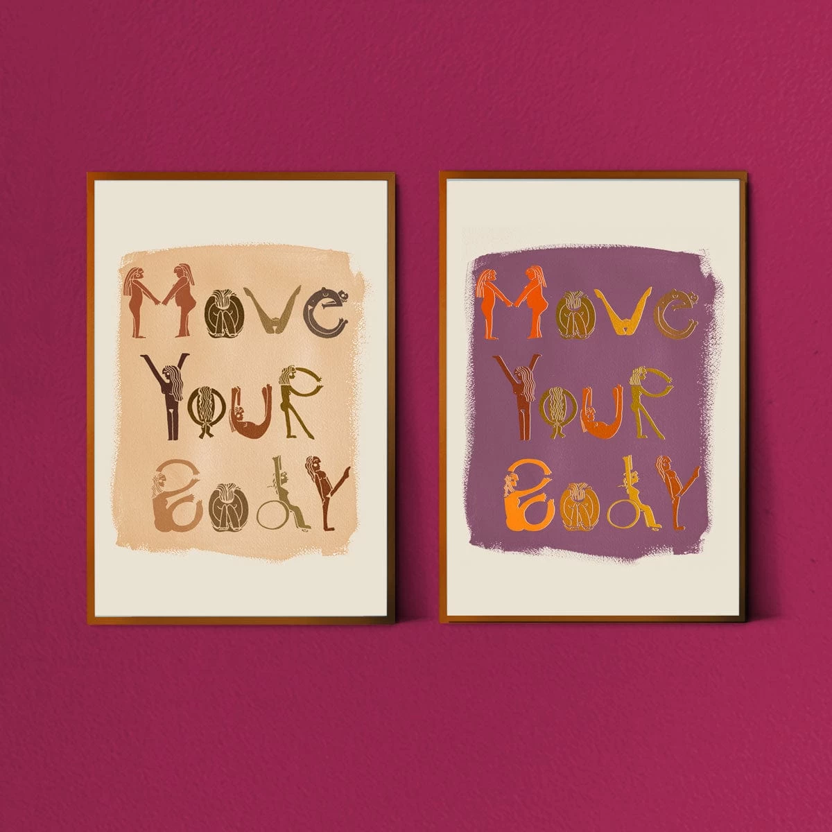 Move Your Body Art Print In Plum By Jungalow® 2 Move Your Body Art Print In Plum By Jungalow® - Image 2