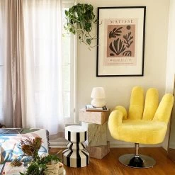 Jungalow Black Stripe Mali Zig Zag Stool By Justina Blakeney™ -Jungalow blackstripestool