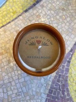 Jungalow Kaya Ceramic Candle - Burnt Orange/Sandalwood 7 Jungalow Kaya Ceramic Candle - Burnt Orange/Sandalwood -Jungalow burntorangecandlelabel