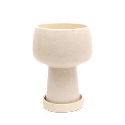 Jungalow Kaya 3-Piece Ceramic Planter By Justina Blakeney™ -Jungalow creamspeckledplanter