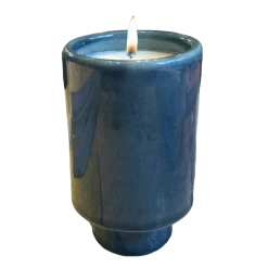 Jungalow Kaya Ceramic Candle - Blue/Sea Musk