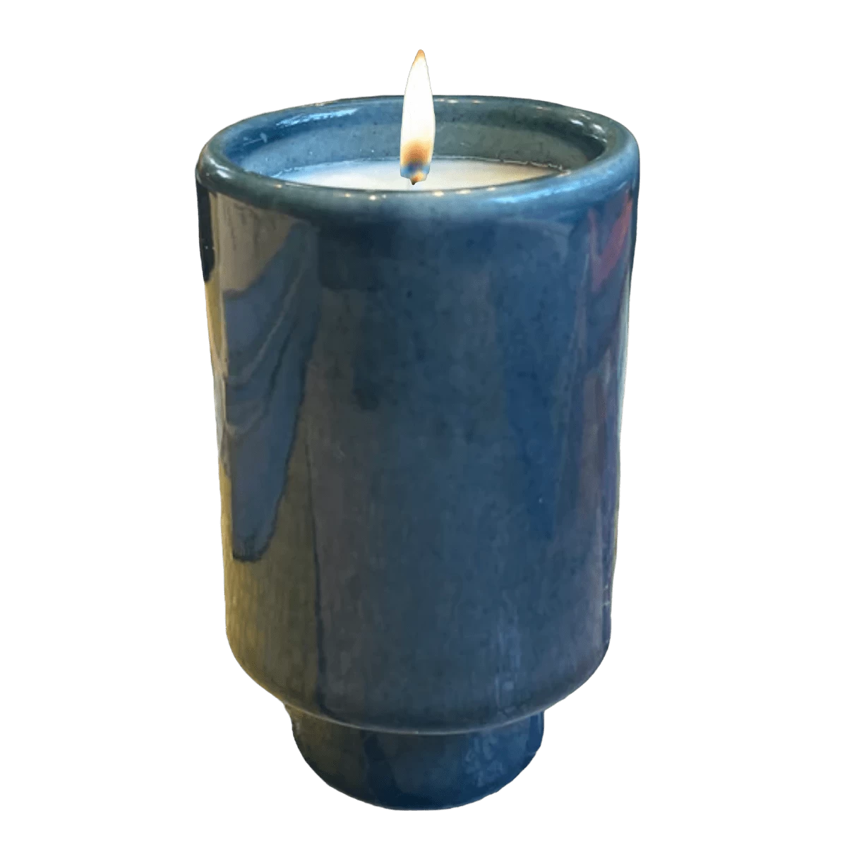 Jungalow Kaya Ceramic Candle - Blue/Sea Musk 1 Jungalow Kaya Ceramic Candle - Blue/Sea Musk