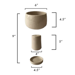 Jungalow Kaya 3-Piece Ceramic Planter By Justina Blakeney™ -Jungalow kayaplanter