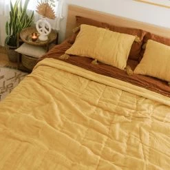 Jungalow Sol Natural Dyed Quilt In Marigold By Like A Lion® 7 Jungalow Sol Natural Dyed Quilt In Marigold By Like A Lion® -Jungalow marigold2