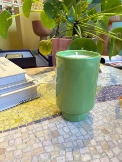 Jungalow Kaya Ceramic Candle - Matcha Green/Pomegranate Sage 9 Jungalow Kaya Ceramic Candle - Matcha Green/Pomegranate Sage -Jungalow matchacandle