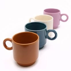 Jungalow Kaya Ceramic Mug Set, Multi By Justina Blakeney™ -Jungalow mugs