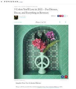 Jungalow Peace Vase By Justina Blakeney™ -Jungalow popsugar mint peace vase