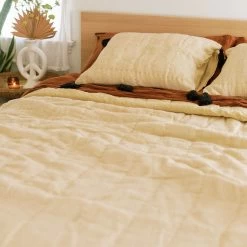 Jungalow Sol Natural Dyed Quilt In Sand By Like A Lion™ -Jungalow sand2 3f423f0f 19f2 46e0 8d5e c24ca9a06323