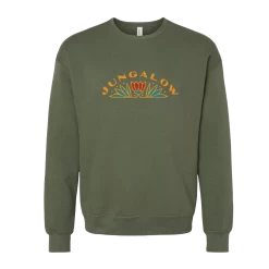 Lotus Crewneck Sweatshirt, Military Green By Jungalow®